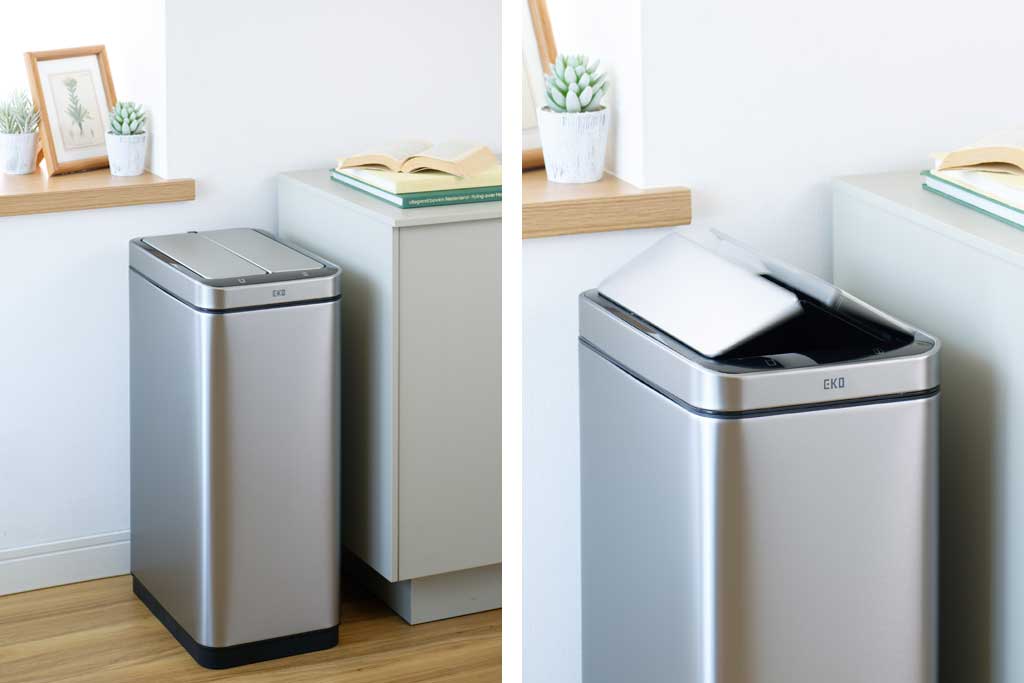 X-WING SENSOR BIN(エックスウイング センサービン)センサー式 自動開閉 ゴミ箱 シルバー 45L<ラッピング対象外>