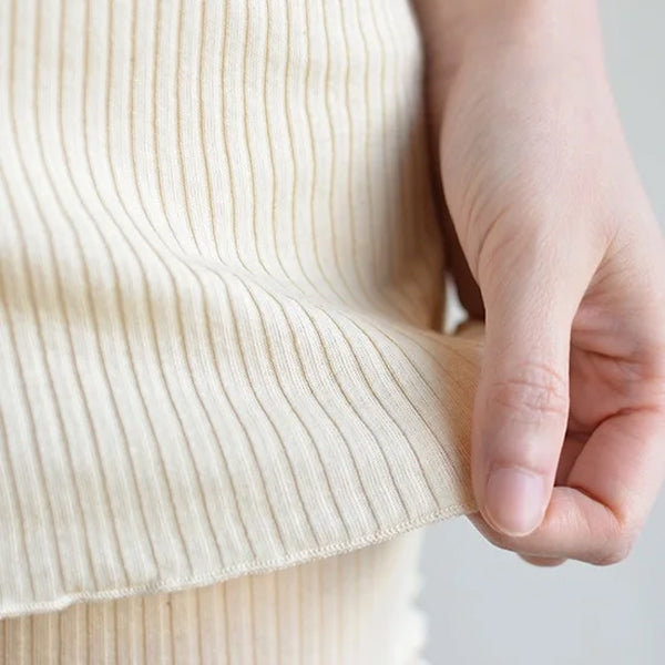 【 数量限定*限定カラー 】天衣無縫 オーガニックコットンでつくった リブタンクトップ《 フリーサイズ 》ネイビー/チャコール 日本製 【 チャコール4月下旬から5月入荷予定 】