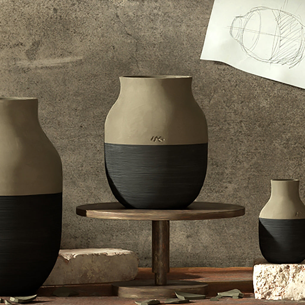 KÄHLER(ケーラー)OMAGGIO CIRCULARE(オマジオ サーキュラー)ベース(グレー) H20cm