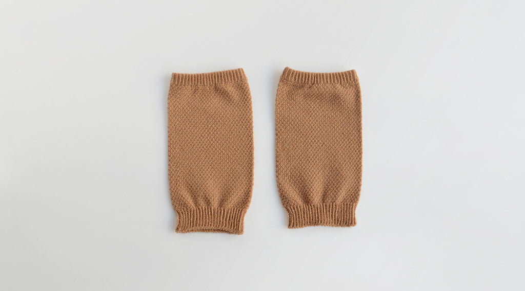 天衣無縫 My Brown 鹿の子編み レッグカバー ショート《茶綿》日本製