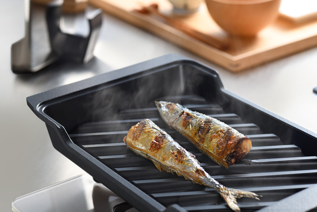 AUX(オークス)大人の焼魚 炭グリル 日本製 IH対応 レシピ付き