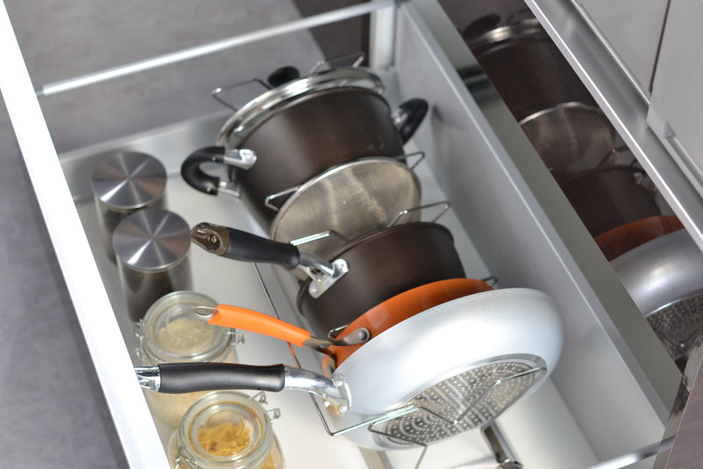 bws SELECTION シンク下 鍋・フライパン収納ラック シルバー 日本製