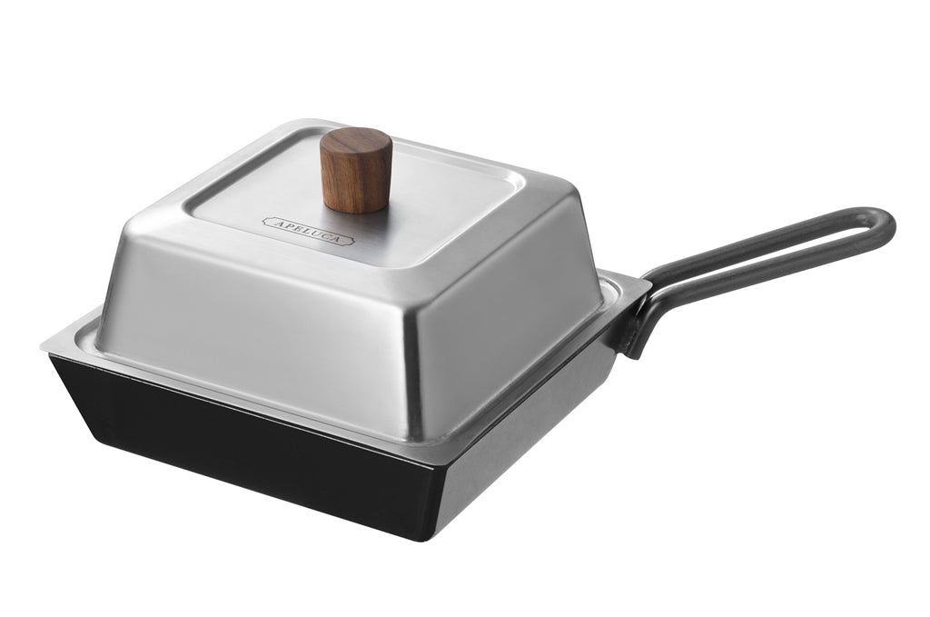 APELUCA(アペルカ)COMPACT DEEP PAN(コンパクトディープパン)スクエア フライパン 深型 日本製 燕三条産 AUX(オークス)