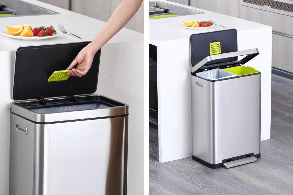 X CUBE STEP BIN エクスキューブ ステップビン ペダル式 スリムゴミ箱 シルバー 20L<ラッピング対象外>