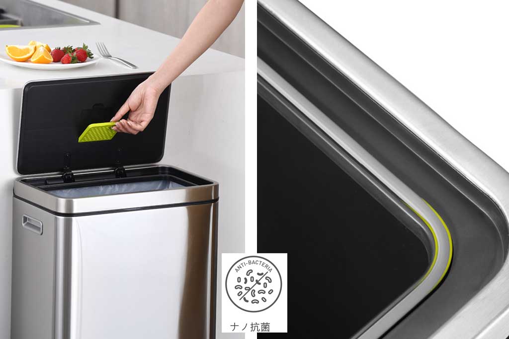 X CUBE STEP BIN エクスキューブ ステップビン ペダル式 スリムゴミ箱 シルバー 20L<ラッピング対象外>