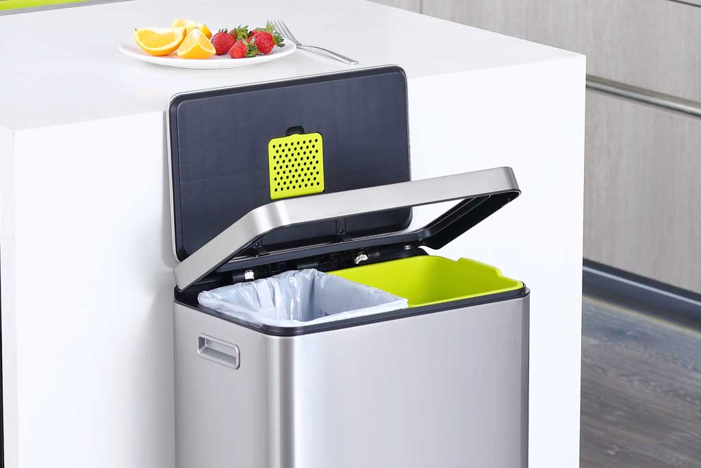 X CUBE STEP BIN エクスキューブ ステップビン ペダル式 スリムゴミ箱 シルバー 20L+20L (合計40L)
