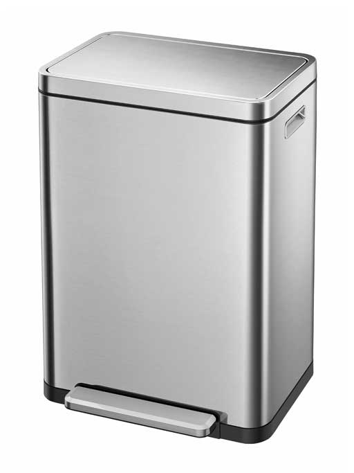 X CUBE STEP BIN エクスキューブ ステップビン ペダル式 スリムゴミ箱 シルバー 20L+20L (合計40L)
