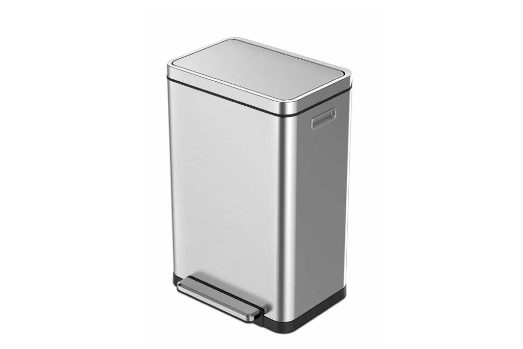 X CUBE STEP BIN エクスキューブ ステップビン ペダル式 スリムゴミ箱 シルバー 30L