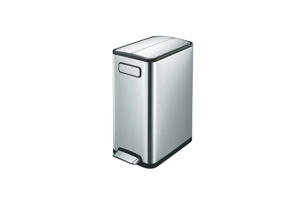 ECOFLY STEP BIN エコフライ ステップビン ペダル式 スリムゴミ箱 シルバー 30L