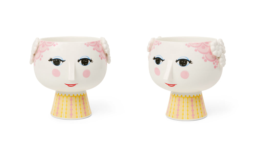 BJØRN WIINBLAD(ビヨン・ヴィンブラッド)EVA(エヴァ) フラワーポット ピンク φ15.5cm