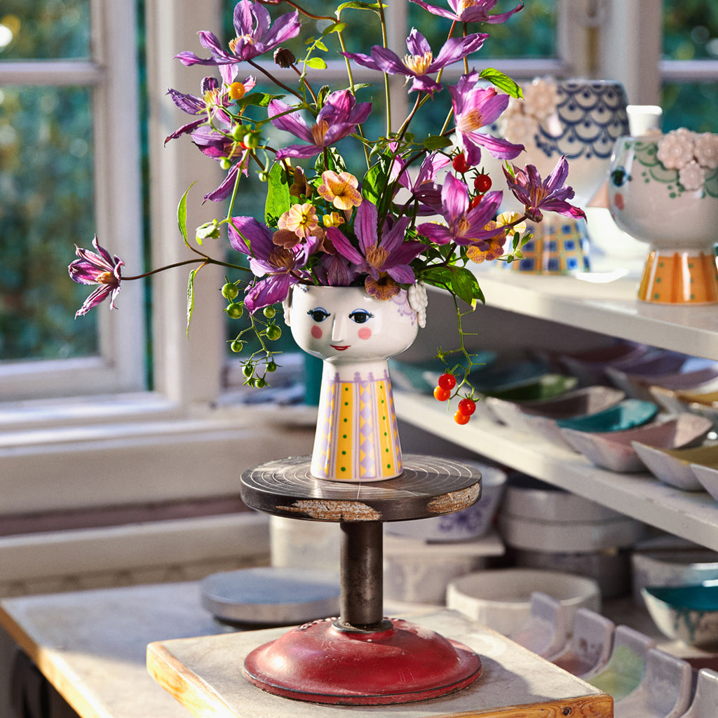 BJØRN WIINBLAD(ビヨン・ヴィンブラッド)EVA(エヴァ) フラワーベース ラベンダー H15cm