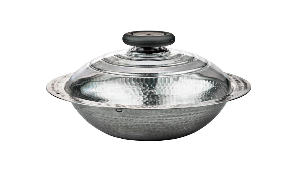 HARIO フタがガラスのIH対応 ステンレス鍋 23 雪平 <ラッピング対象外>