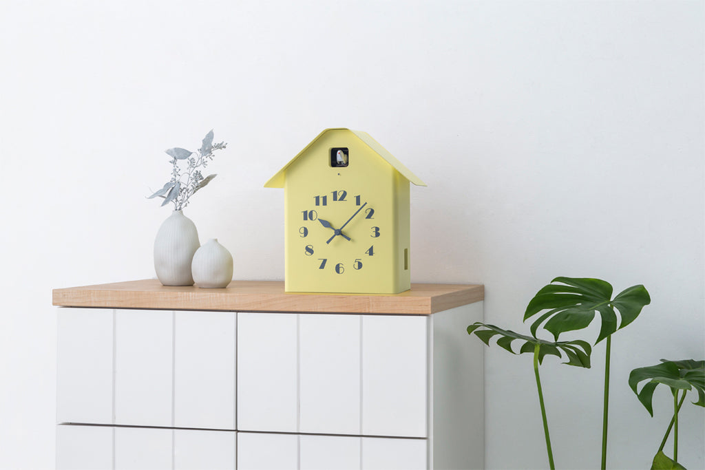 Lemnos Dachs Cuckoo(ダックス カッコー)カッコー時計 イエロー 掛け置き兼用 RF20-03 YE