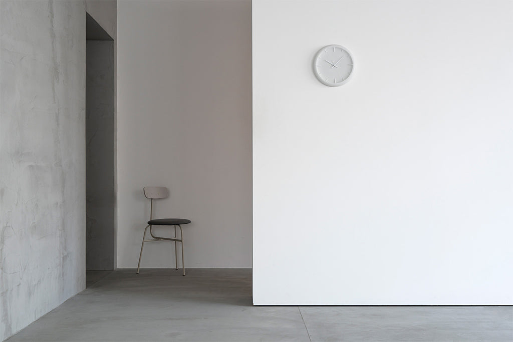 Lemnos RELIEF(レリーフ)ホワイト 掛け時計 RF22-06 WH