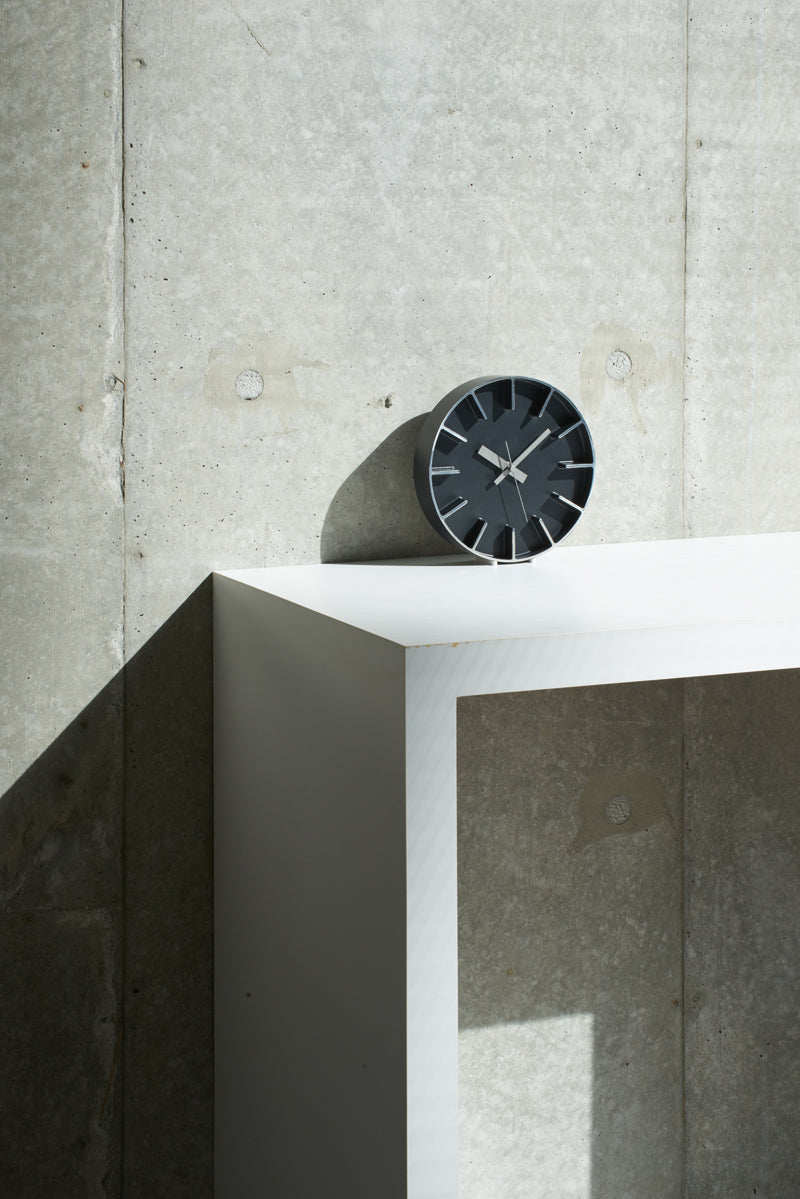 Lemnos Edge Clock(エッジ クロック)ブラック 掛け置き兼用 AZ-0116 BK