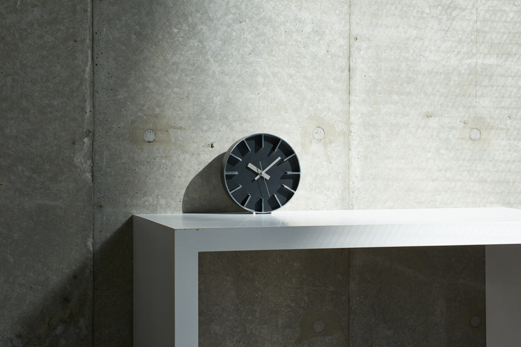 Lemnos Edge Clock(エッジ クロック)ブラック 掛け置き兼用 AZ-0116 BK