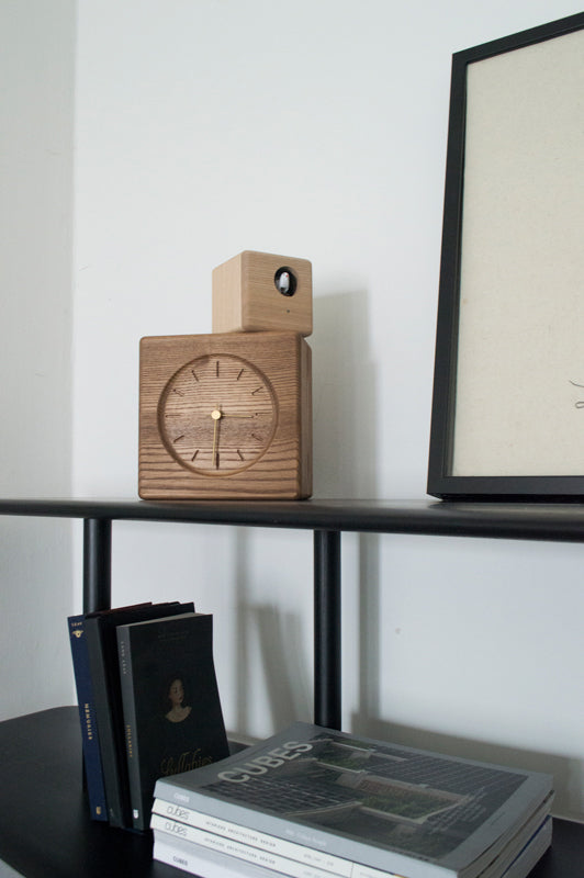 Lemnos Cubist Cuckoo Clock(キュビスト カッコークロック)ブラウン+ナチュラル 置き時計 GTS19-04 B