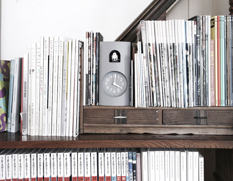 Lemnos Bockoo(ブックゥ) カッコー時計 グレー 掛け置き兼用 GF17-04 GY