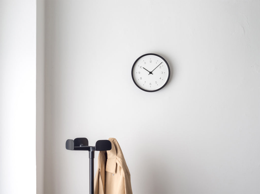 Lemnos NEUT wall clock(ニュート ウォール クロック)ブラック 掛け時計 KK22-09 BK