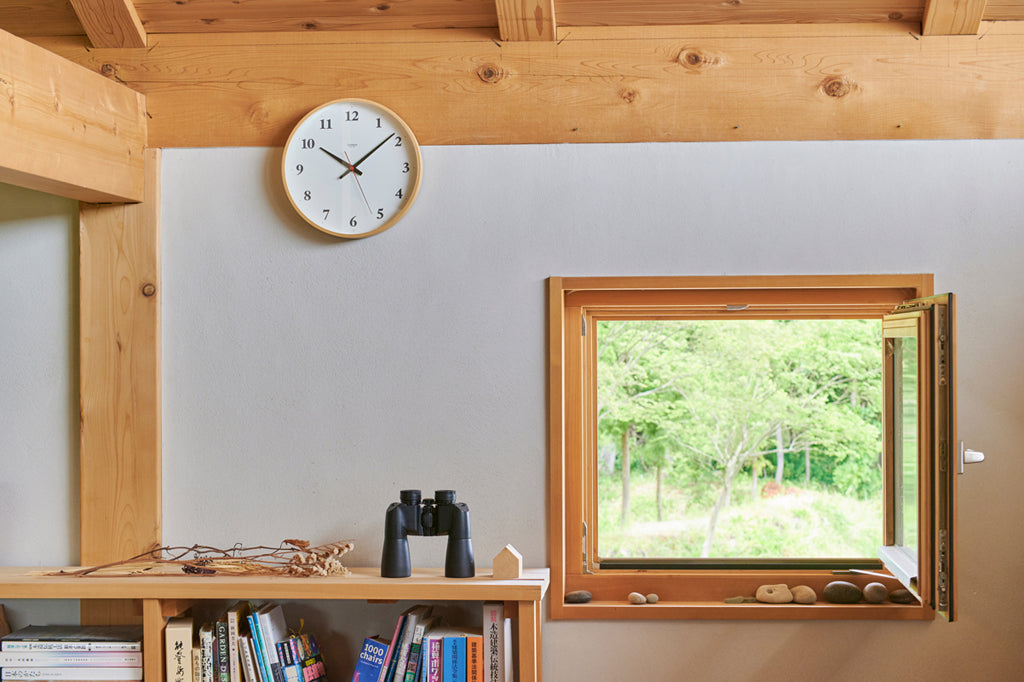 Lemnos Plywood clock(プライウッド クロック)ナチュラル/ブラウン 壁掛け時計 LC21-06W