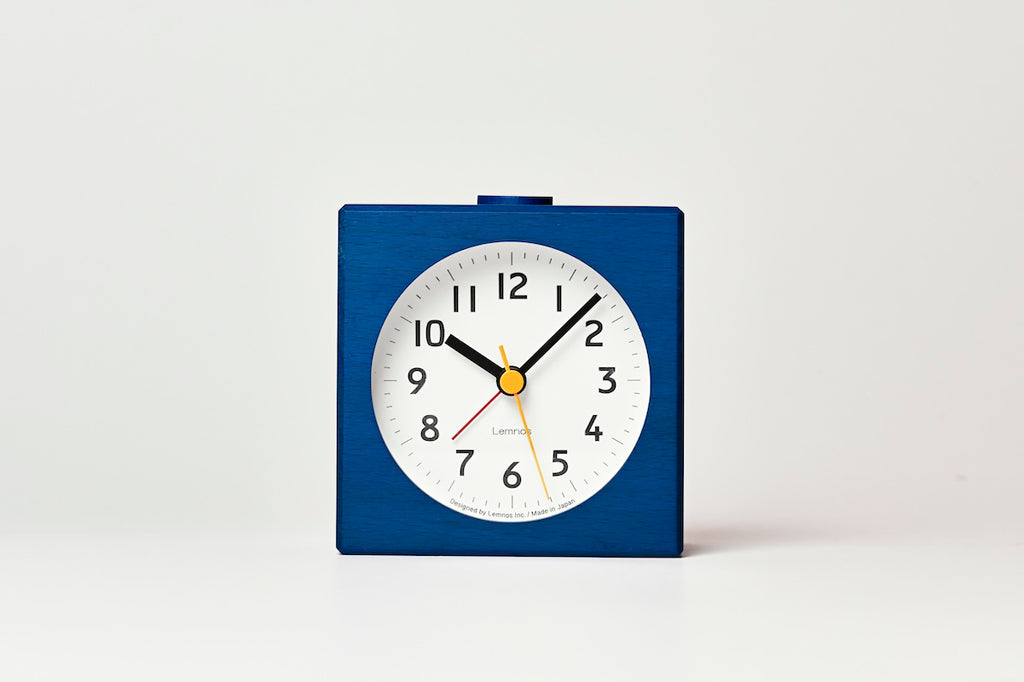 Lemnos farbe(ファルベ)ブルー 置き時計 PA25-01 BL