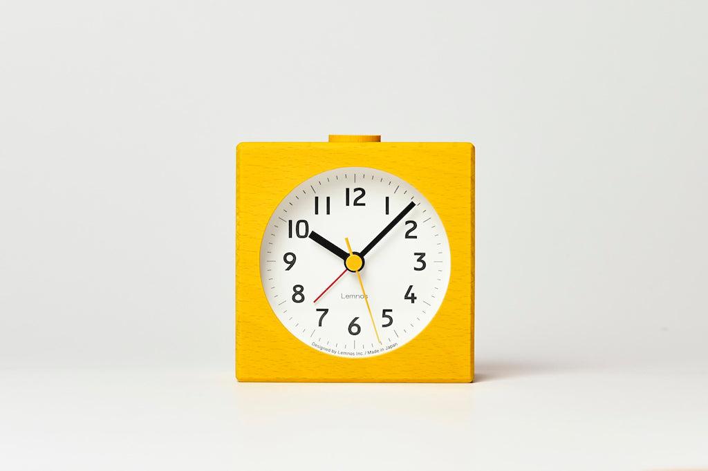 Lemnos farbe(ファルベ)イエロー 置き時計 PA25-01 YE