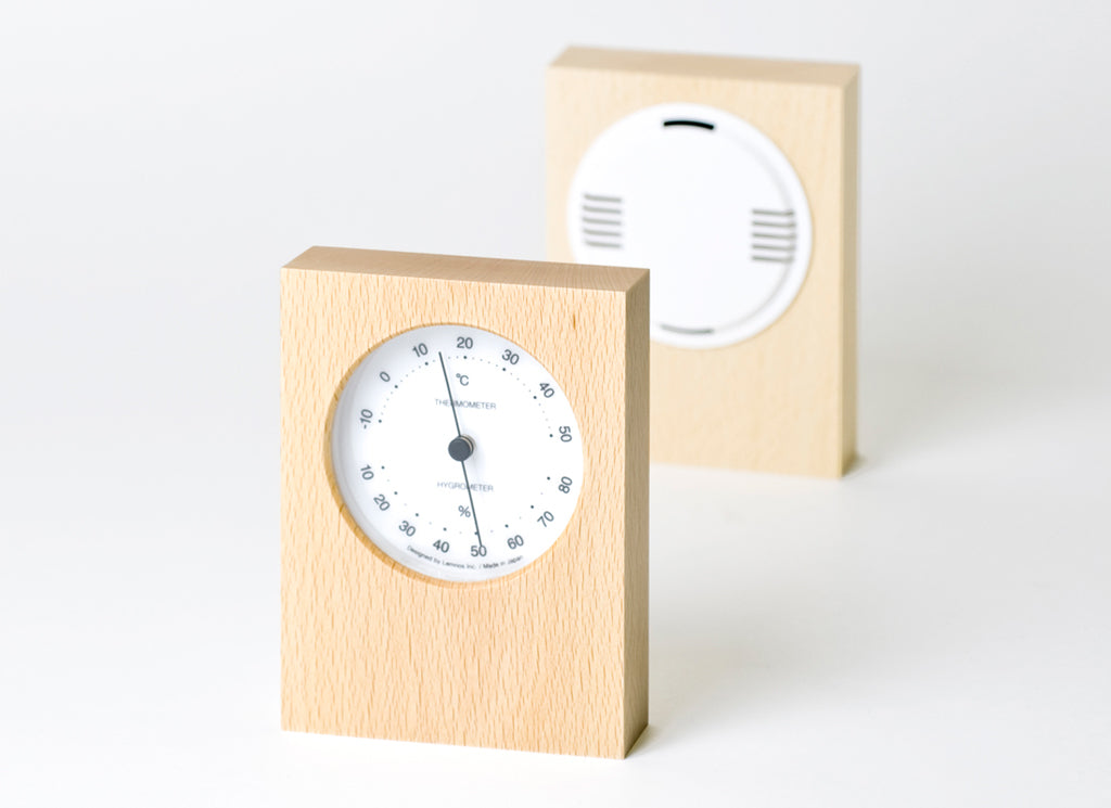 Lemnos DUO(デュオ)ホワイト/グレー 温湿度計 PTH10-23