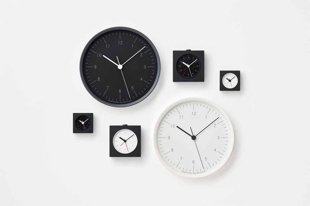 Lemnos City Pop (シティポップ)ブラック 壁掛け時計 YK23-03 BK