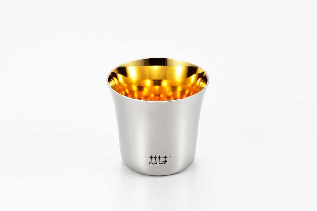 磨き屋シンジケート ぐいのみ 100mL 内面金メッキ仕上げ【1個入り】ステンレス製 日本製