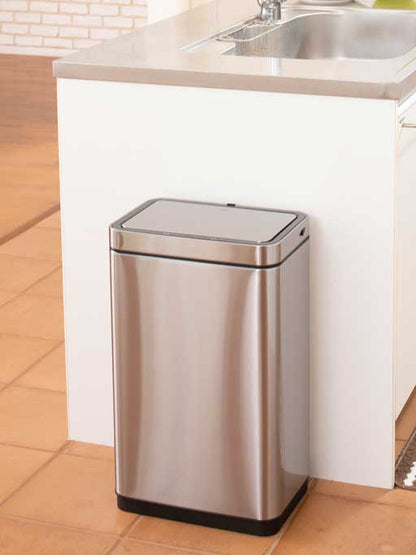 E-TOUCH ELECTRIC TOUCH BIN イータッチエレクトリック タッチビン センサー式 自動開閉 ゴミ箱 シルバー 45L