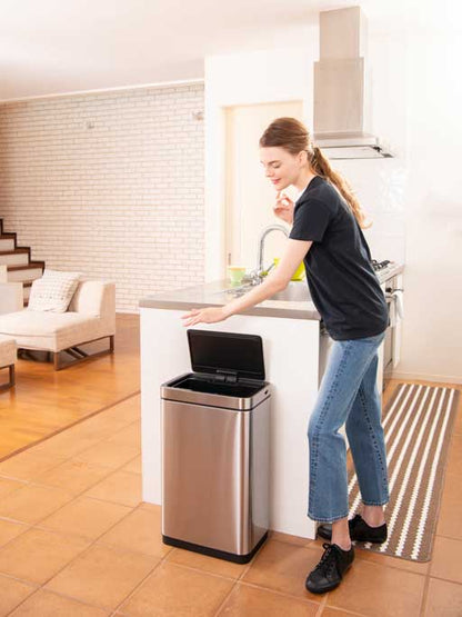 E-TOUCH ELECTRIC TOUCH BIN イータッチエレクトリック タッチビン センサー式 自動開閉 ゴミ箱 シルバー 45L