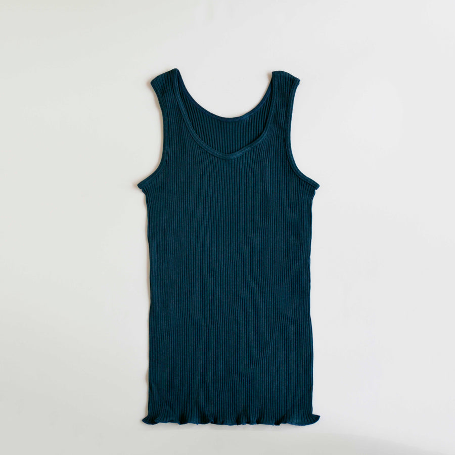 【 数量限定＊限定カラー 】天衣無縫 オーガニックコットンでつくった リブタンクトップ《 フリーサイズ 》ネイビー/チャコール 日本製 【 チャコール4月下旬から5月入荷予定 】