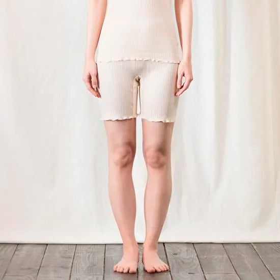 天衣無縫 オーガニックコットンでつくった リブ３分丈ショーツ 《 フリーサイズ 》全4色 日本製