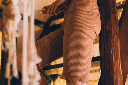 天衣無縫 オーガニックコットンでつくった リブ５分丈 パンツ 《 フリーサイズ 》全4色 日本製