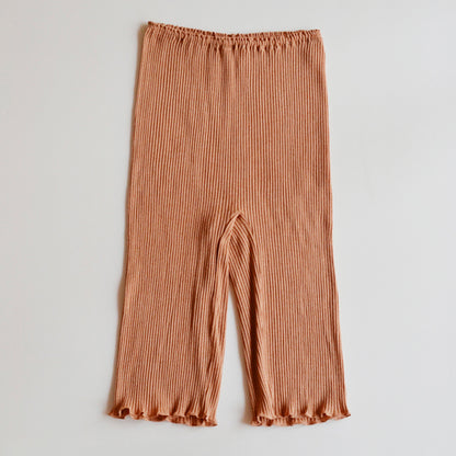 天衣無縫 オーガニックコットンでつくった リブ５分丈 パンツ 《 フリーサイズ 》全4色 日本製