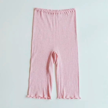 天衣無縫 オーガニックコットンでつくった リブ５分丈 パンツ 《 フリーサイズ 》全4色 日本製