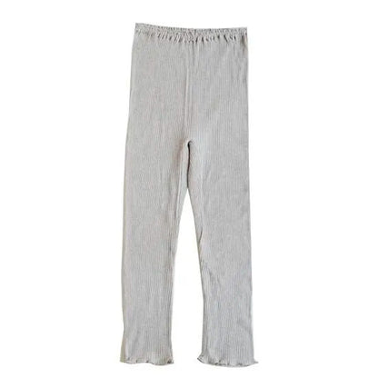 天衣無縫 オーガニックコットンでつくった リブ ひざ下パンツ 《 フリーサイズ 》全4色 日本製