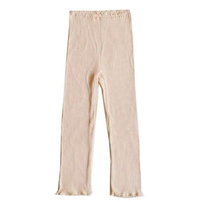 天衣無縫 オーガニックコットンでつくった リブ ひざ下パンツ 《 フリーサイズ 》全4色 日本製