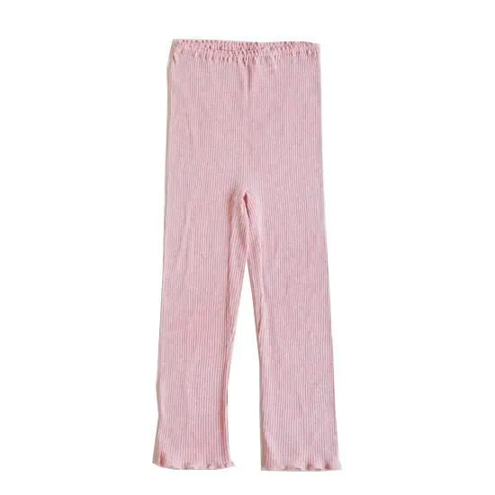 天衣無縫 オーガニックコットンでつくった リブ ひざ下パンツ 《 フリーサイズ 》全4色 日本製