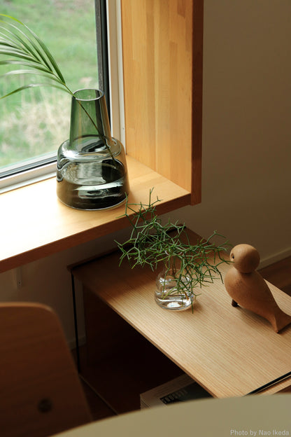 HOLMEGAARD（ホルムガード）FLORA VASE（フローラベース）ミディアムネック スモーク H24cm  ＜ラッピング対象外＞