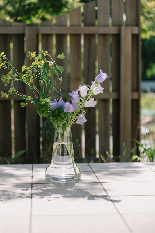 HOLMEGAARD（ホルムガード）FLORA VASE（フローラベース）ロングネック クリア H24cm ＜ラッピング対象外＞