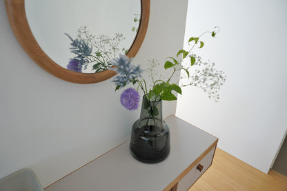 HOLMEGAARD（ホルムガード）FLORA VASE（フローラベース）ミディアムネック スモーク H24cm  ＜ラッピング対象外＞