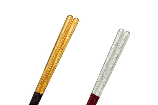 若狭塗 箸  梨地白露 -ナシジハクロ- 23cm/21cm 全2種