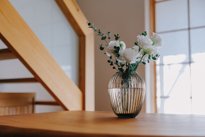 KÄHLER（ケーラー）HAMMERSHØI Vase（ハンマースホイ ヴェース）ガラスベース（ウォールナット） H18.5cm