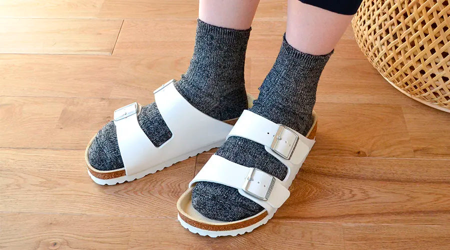 天衣無縫 オーガニックコットン使用 リネンコットンソックス《 Lサイズ 》全3色 日本製