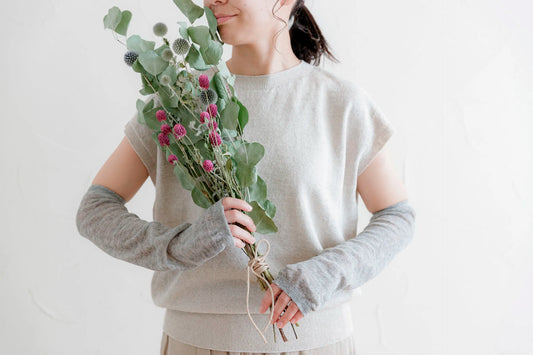 天衣無縫 オーガニックコットン使用 リネンコットン アームカバー  《フリーサイズ》日本製