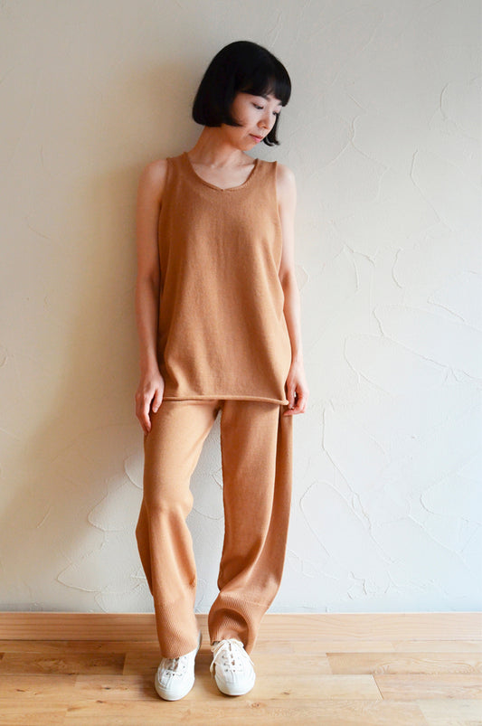 天衣無縫 My Brown ホームニット タンクトップ 《茶綿・UVカット》日本製