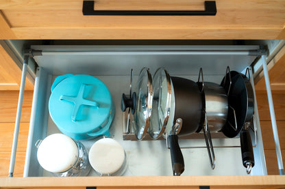 bws SELECTION シンク下 鍋・フライパン収納ラック シルバー 日本製