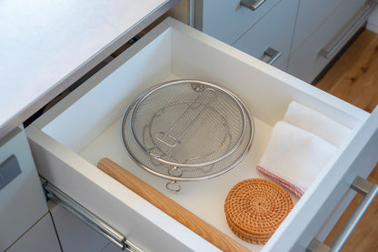 すっきり暮らす 盆ざる 19・22cmセット （持ち上げフック付き）日本製 bws SELECTION