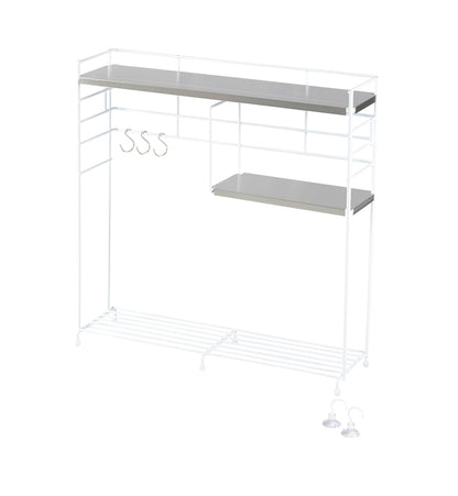 bws SELECTION ステンレス天板 キッチンラック シルバー/ホワイト日本製